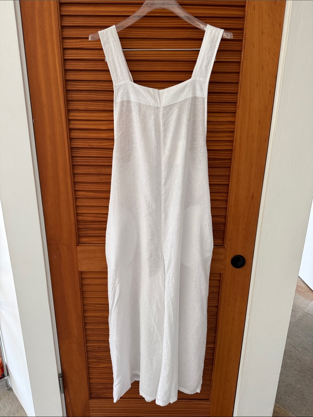 HAUTE HIPPIE Women's White Linen Blend Jumpsuit Vacation Pool